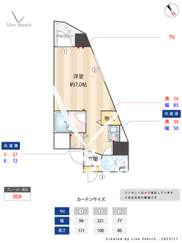 PENOTO杁中 703 【愛知県いりなか】 の間取り図