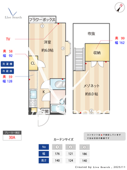 ヒルサイド清瀬A 301 【東京都清瀬駅】 の間取り図