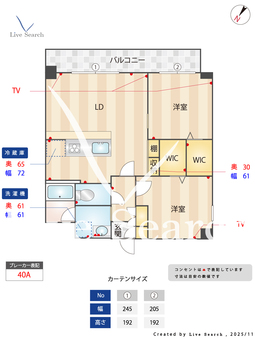 アトリオフラッツ大楠 506 【福岡県高宮駅】 の間取り図