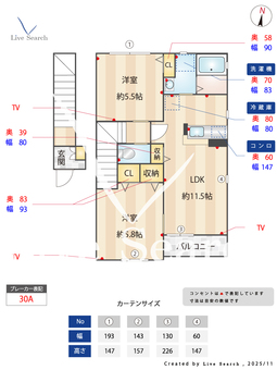 フレグランス　ユリ 202 【茨城県勝田駅】 の間取り図