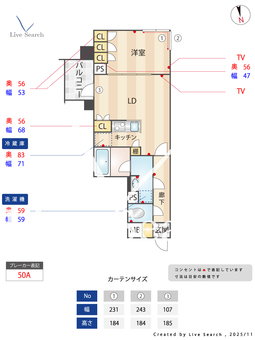 ザ・レジデンス神楽坂Ⅱ 501 【東京都神楽坂】 の間取り図
