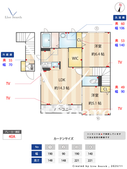 メルベーユ 201 【茨城県勝田駅】 の間取り図
