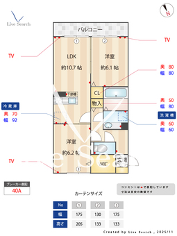 Seed東大宮 301 【埼玉県湘南新宿ライン宇都宮線横須賀線　東大宮駅　徒歩8分】 の間取り図