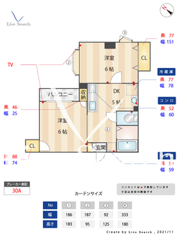 トリビュート薬院 202 【福岡県薬院駅】 の間取り図