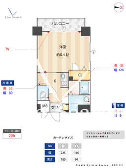フローレンス城西 401 【福岡県西新駅】 の間取り図