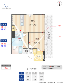 ラ・カルム新大久保 302 【東京都東新宿】 の間取り図