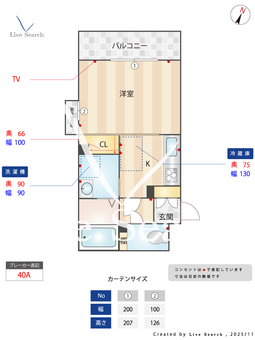 メゾン　ドゥ　オンズ 202 【大阪府東三国駅】 の間取り図