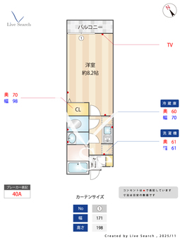 RESENCE　CHIKUSA 302 【愛知県桜通線「吹上」徒歩11分 東山線「千種」徒歩12分 東山線「新栄町」徒歩19分】 の間取り図