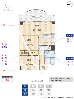 メディオグリシーナF 406 【大阪府吉田駅】 の間取り図