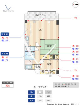 藤楓アビタシオン 803 【大阪府鴻池新田駅】 の間取り図