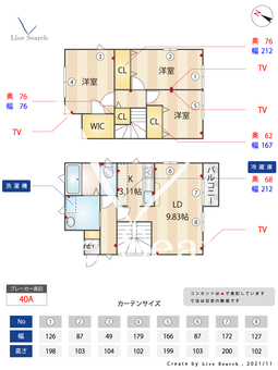 もくせいヒルズ C 【福岡県六本松駅】 の間取り図