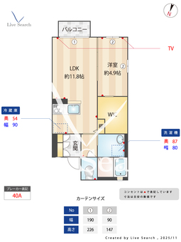 ルパン 205 【茨城県水戸駅】 の間取り図