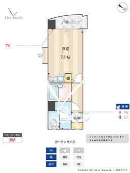 ステイタスマンション博多駅前 1101 【福岡県博多駅】 の間取り図