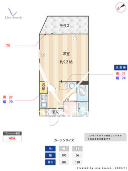 ジヴェルニー甲子園 0101 【兵庫県甲子園駅】 の間取り図