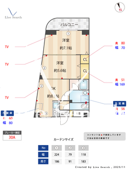 ルーチェ成増 203 【東京都地下鉄成増駅】 の間取り図