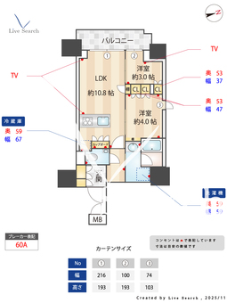 ルフォンプログレ本郷三丁目 1301 【東京都本郷三丁目】 の間取り図