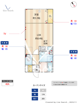 パーシモンⅢ 105 【埼玉県上熊谷】 の間取り図