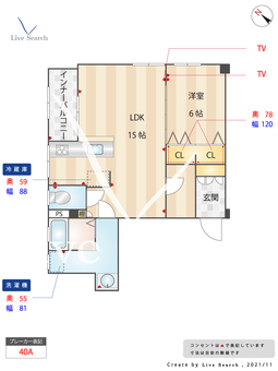樋口ビル 401 【福岡県六本松駅】 の間取り図