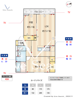 ル・スーリール田無 301 【東京都田無駅】 の間取り図