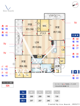 ワイエア平尾浄水 303 【福岡県桜坂駅】 の間取り図
