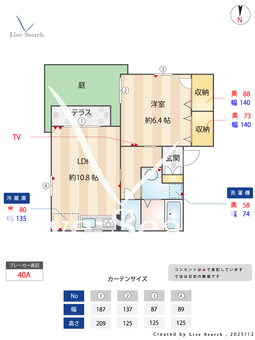 パーク・サイドコート夙川 101 【兵庫県夙川駅】 の間取り図
