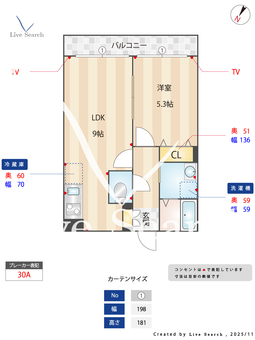 アモリール西片江 302 【福岡県福大前駅】 の間取り図