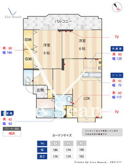 アイゾハイム 402 【福岡県高宮駅】 の間取り図