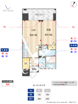ルキシア薬院 511 【福岡県薬院駅】 の間取り図