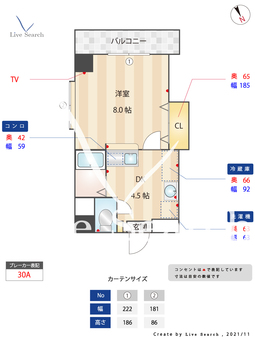 ドリームベイサイドⅡ 802 【福岡県博多駅】 の間取り図