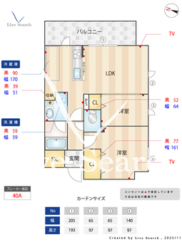 クラス平尾 1101 【福岡県西鉄　平尾駅】 の間取り図