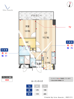 RJRプレシア六本松 908 【福岡県六本松駅】 の間取り図