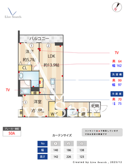 ラルーチェ 306 【埼玉県大袋駅】 の間取り図