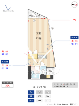 コスモリード高円寺サウス 106 【東京都東高円寺駅】 の間取り図