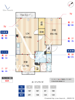 ルミエールA 201 【千葉県浜野駅】 の間取り図