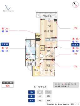 2023440　セリシール 305 【神奈川県港南中央駅】 の間取り図