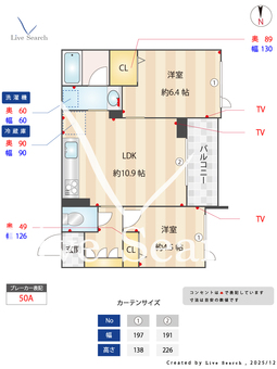 グランコスモ八王子 403 【東京都八王子駅】 の間取り図
