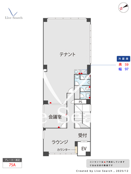 BizSQUARE築地 4F 【東京都新富町駅】 の間取り図