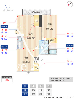 エル松永 201 【福岡県博多南駅】 の間取り図