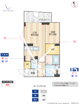 ルネサンスコート目黒南 201 【東京都都立大学】 の間取り図