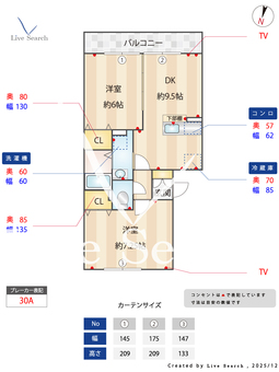 ピアニィレイディクス 205 【埼玉県谷塚】 の間取り図