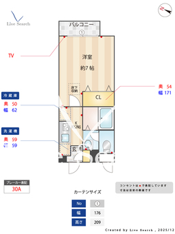 プランドール 107 【埼玉県越谷駅】 の間取り図