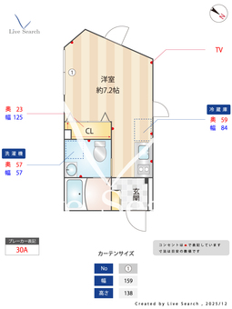 千歳烏山ヴィレッジC 201 【東京都千歳烏山駅】 の間取り図