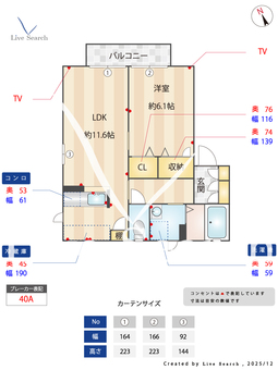 サンセピア　A 202 【茨城県神立駅】 の間取り図