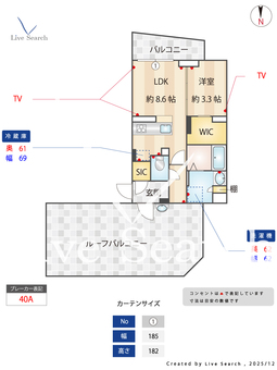 ルネサンスコート目黒南 301 【東京都都立大学】 の間取り図