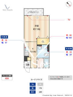 バリローチェ 105 【東京都ひばりヶ丘駅】 の間取り図