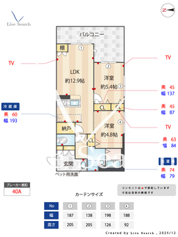 メゾンロッソ 301 【神奈川県平塚駅】 の間取り図