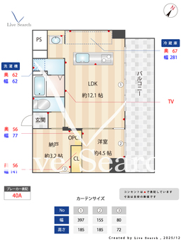 Laughter　 204 【大阪府阪急千里線　吹田駅　徒歩８分】 の間取り図