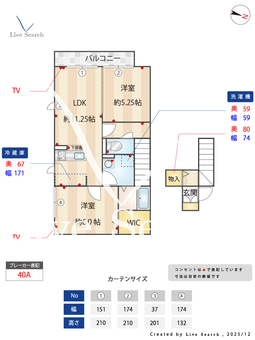 クラージュ F 【東京都中河原駅】 の間取り図