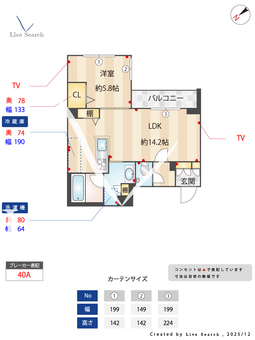 プルームレジデンス溝口 203 【神奈川県溝の口駅】 の間取り図