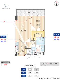 RJRプレシア六本松 907 【福岡県六本松駅】 の間取り図